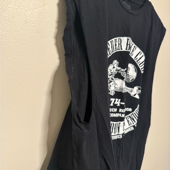 Star Wars Vintage Black and White Speeder Bike Club Tee - Picture 5 of 5